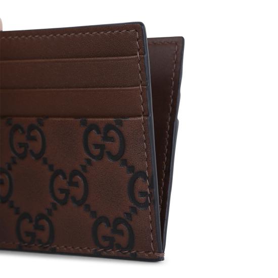 26SS 구찌 GG 엠블럼 카드 케이스 850187 AAFXC2743 BROWN - GUCCI