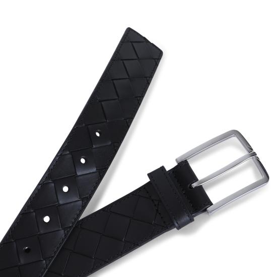 26SS 보테가베네타 인트레치아토 레더 벨트 609182 V4KF18803 - BOTTEGA VENETA