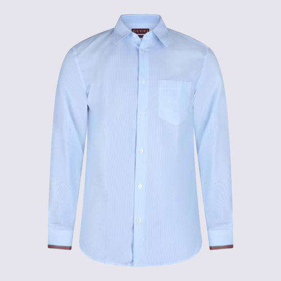 26SS 구찌 웹 디테일 스트라이프 코튼 셔츠 852707 ZAS5W4305 - GUCCI