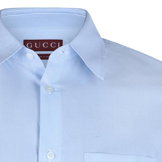 26SS 구찌 웹 디테일 스트라이프 코튼 셔츠 852707 ZAS5W4305 - GUCCI
