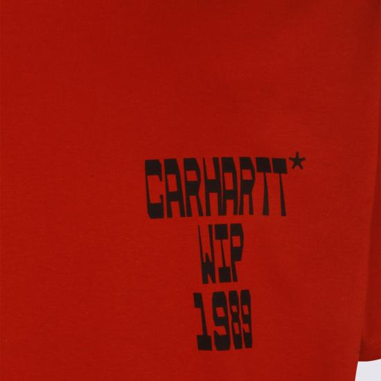 26SS 칼하트 WIP 숏슬리브 블록 티셔츠 I036231 3IXXX OXIDE RED - CARHARTT WIP