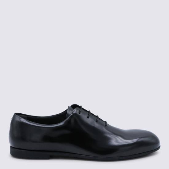 26SS 질샌더 로고 엠보스드 레더 레이스업 슈즈 J33ZJ0023 P7032001 BLACK - JIL SANDER