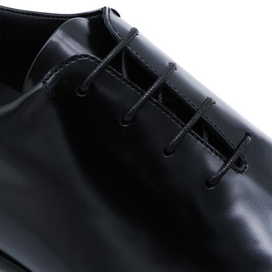 26SS 질샌더 로고 엠보스드 레더 레이스업 슈즈 J33ZJ0023 P7032001 BLACK - JIL SANDER