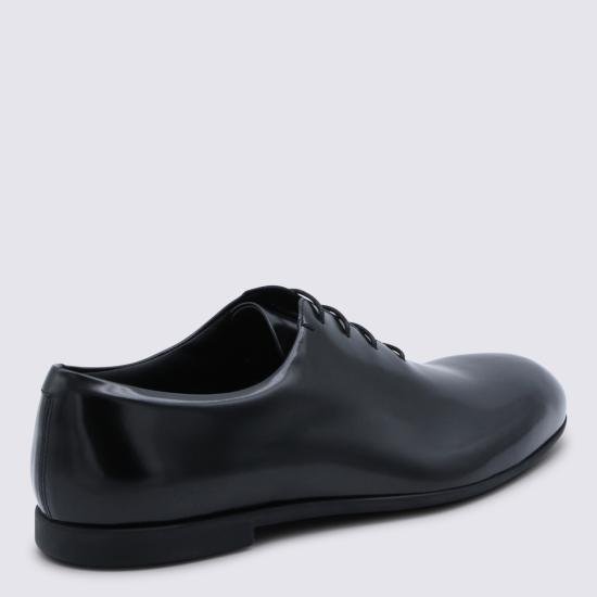 26SS 질샌더 로고 엠보스드 레더 레이스업 슈즈 J33ZJ0023 P7032001 BLACK - JIL SANDER