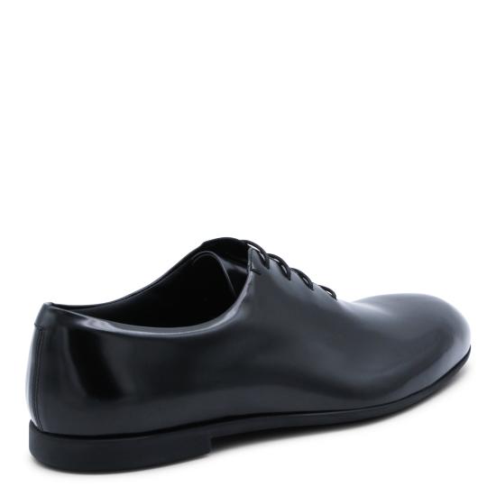26SS 질샌더 로고 엠보스드 레더 레이스업 슈즈 J33ZJ0023 P7032001 BLACK - JIL SANDER