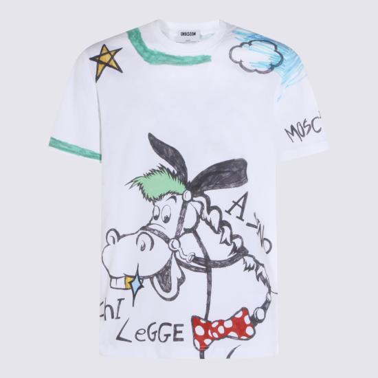 26SS 모스키노 반팔 티셔츠 261ZZ0705 02411888 WHITE - MOSCHINO