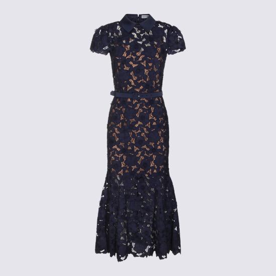 26SS 셀프 포트레이트 롱 원피스 RS26171MN NAVY - SELF PORTRAIT