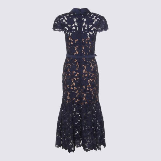 26SS 셀프 포트레이트 롱 원피스 RS26171MN NAVY - SELF PORTRAIT