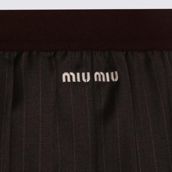 25FW 미우미우 숏 스커트 MG2529 174XF0480 Ardesia - MIU MIU