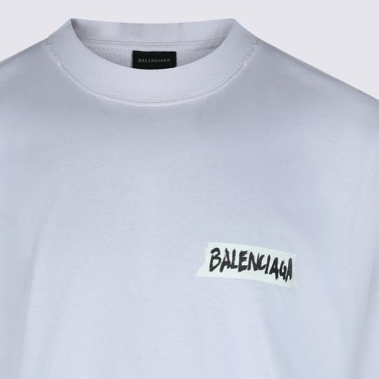 26SS 발렌시아가 마스킹 테이프 티셔츠 미디움 핏 764235 TTVL69012 WHITE - BALENCIAGA