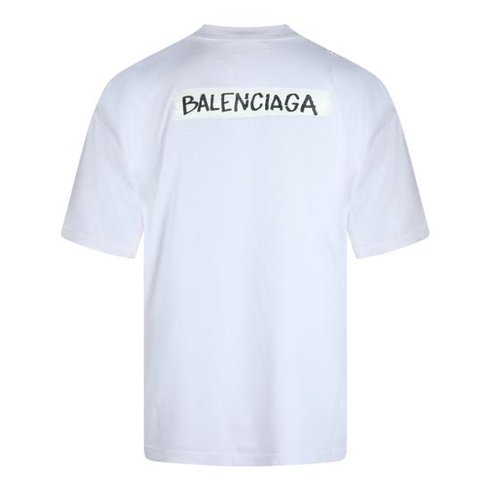 26SS 발렌시아가 마스킹 테이프 티셔츠 미디움 핏 764235 TTVL69012 WHITE - BALENCIAGA
