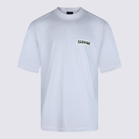 26SS 발렌시아가 마스킹 테이프 티셔츠 미디움 핏 764235 TTVL69012 WHITE - BALENCIAGA