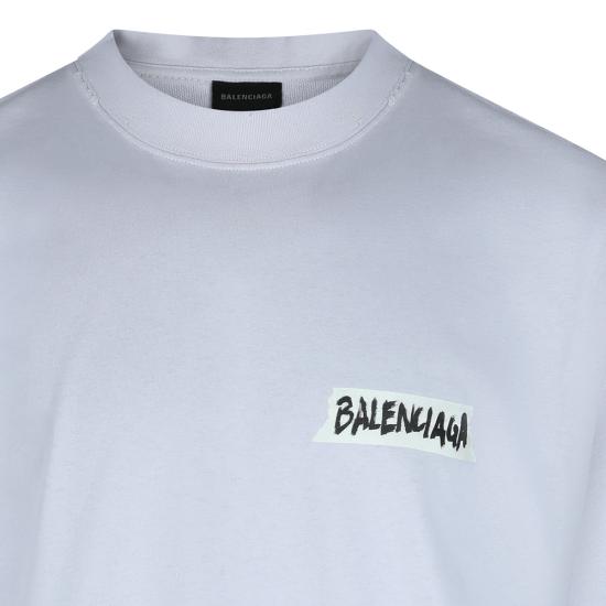 26SS 발렌시아가 마스킹 테이프 티셔츠 미디움 핏 764235 TTVL69012 WHITE - BALENCIAGA