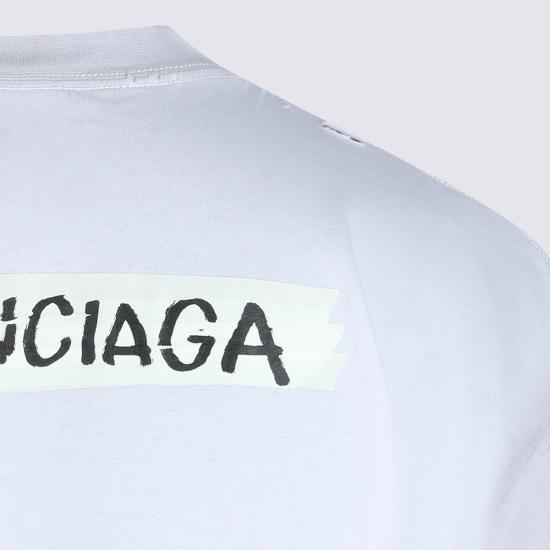 26SS 발렌시아가 마스킹 테이프 티셔츠 미디움 핏 764235 TTVL69012 WHITE - BALENCIAGA