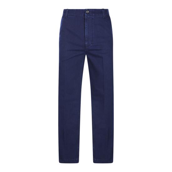 25FW 구찌 엠보스 라벨 워시드 데님 팬츠 835168 XDDA84447 NAVY
