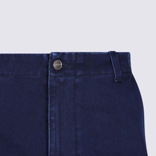 25FW 구찌 엠보스 라벨 워시드 데님 팬츠 835168 XDDA84447 NAVY - GUCCI