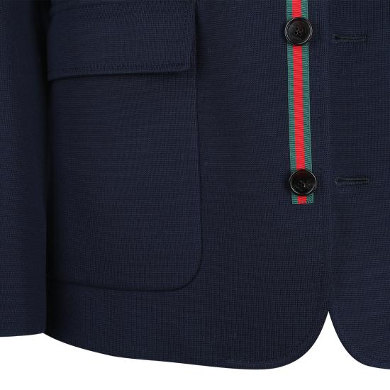 26SS 구찌 싱글 브레스트 코튼 저지 재킷 846713 ZAM6R4240 CASPIAN - GUCCI