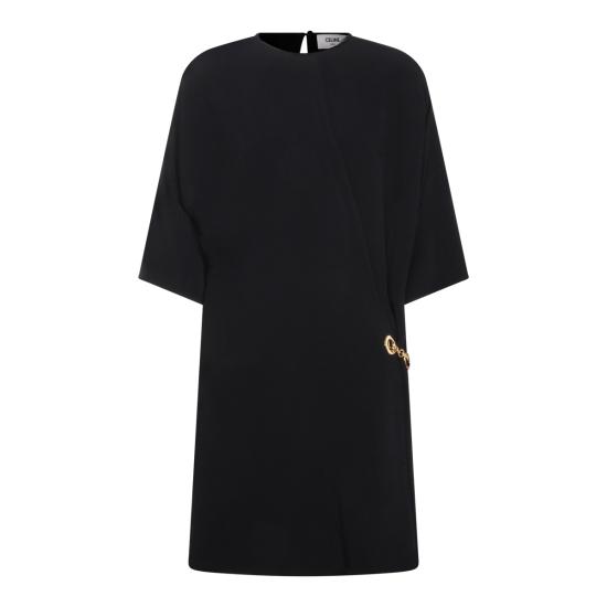 26SS 셀린느 캐디 랩 드레스 RR0K80T25 38NO BLACK