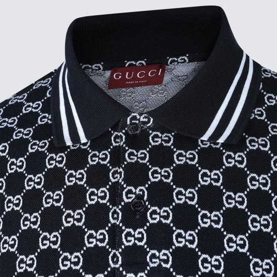 26SS 구찌 코튼 피케 자카드 폴로 셔츠 788024 XJHH74137 NAVY - GUCCI
