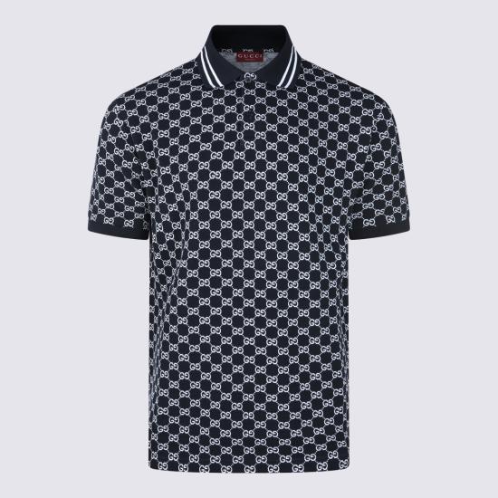 26SS 구찌 코튼 피케 자카드 폴로 셔츠 788024 XJHH74137 NAVY - GUCCI