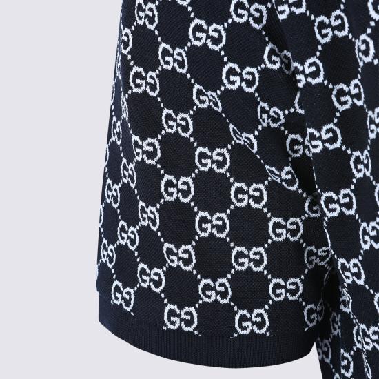 26SS 구찌 코튼 피케 자카드 폴로 셔츠 788024 XJHH74137 NAVY - GUCCI