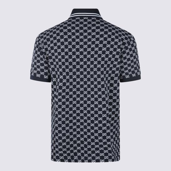 26SS 구찌 코튼 피케 자카드 폴로 셔츠 788024 XJHH74137 NAVY - GUCCI