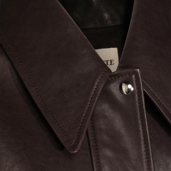26SS 케이트 가죽 자켓 6166729 950 Dark brown - KHAITE