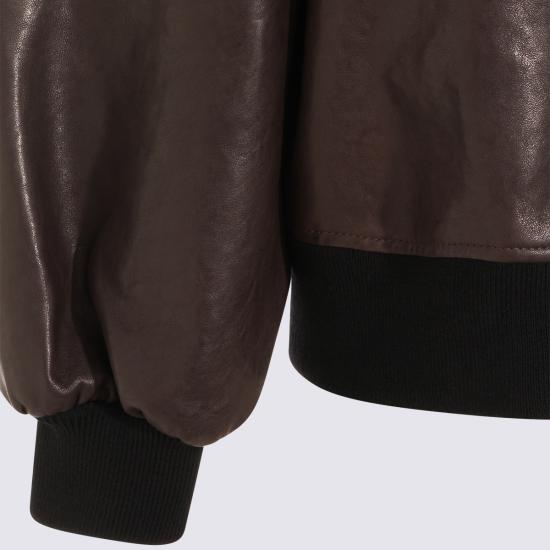 26SS 케이트 가죽 자켓 6166729 950 Dark brown - KHAITE