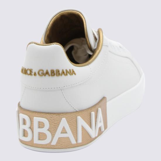 26SS 돌체앤가바나 카프스킨 나파 포르토피노 스니커즈 CK1544 AX6158L315 BIANCO ORO - DOLCE & GABBANA
