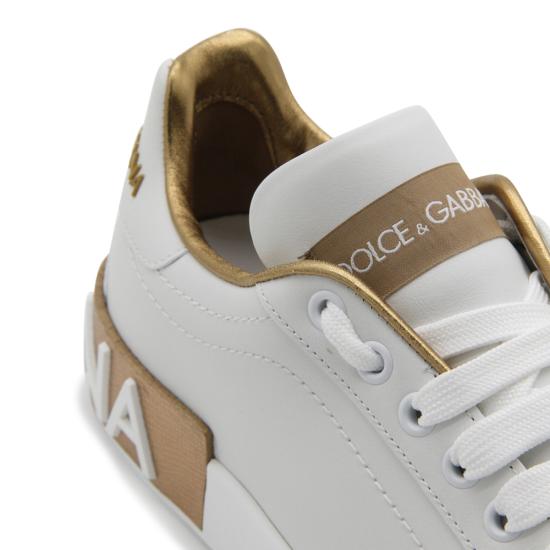 26SS 돌체앤가바나 카프스킨 나파 포르토피노 스니커즈 CK1544 AX6158L315 BIANCO ORO - DOLCE & GABBANA