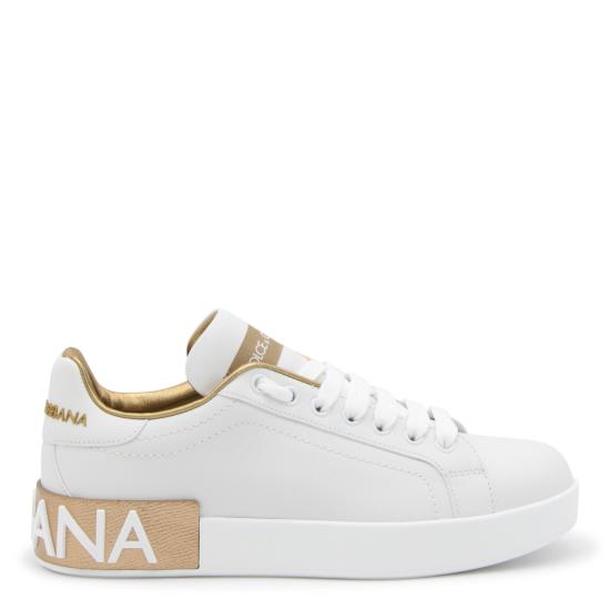 26SS 돌체앤가바나 카프스킨 나파 포르토피노 스니커즈 CK1544 AX6158L315 BIANCO ORO
