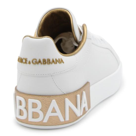 26SS 돌체앤가바나 카프스킨 나파 포르토피노 스니커즈 CK1544 AX6158L315 BIANCO ORO - DOLCE & GABBANA
