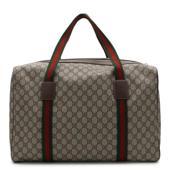 26SS 구찌 라지 더플백 스퀘어 웹 소프트 GG 수프림 758664 FACK79768 BEIGE - GUCCI