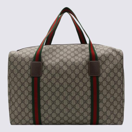 26SS 구찌 라지 더플백 스퀘어 웹 소프트 GG 수프림 758664 FACK79768 BEIGE - GUCCI