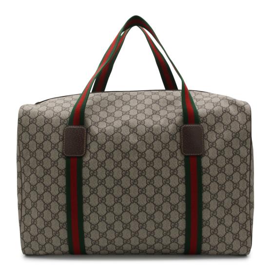 26SS 구찌 라지 더플백 스퀘어 웹 소프트 GG 수프림 758664 FACK79768 BEIGE