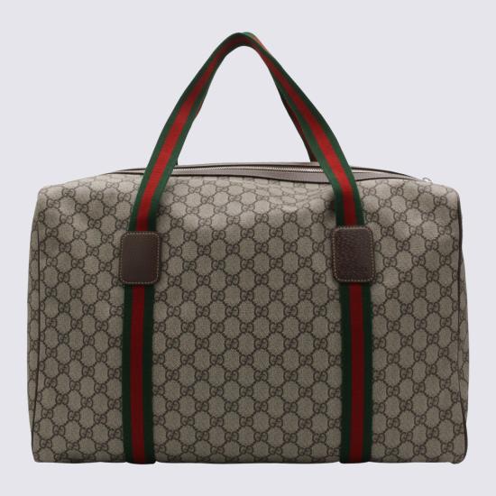 26SS 구찌 라지 더플백 스퀘어 웹 소프트 GG 수프림 758664 FACK79768 BEIGE - GUCCI