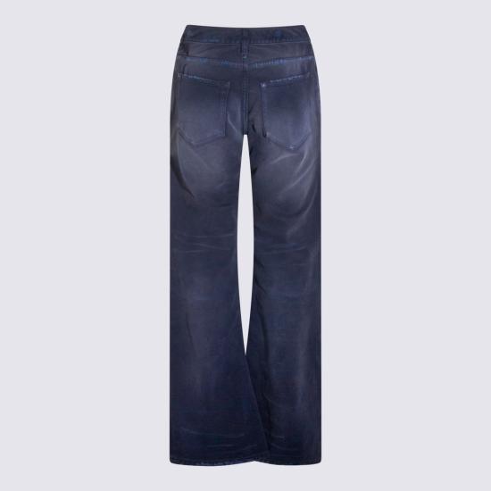 26SS 발렌시아가 커브드 Waist 팬츠 848019 TTW648074 DIRTY DARK BLUE - BALENCIAGA