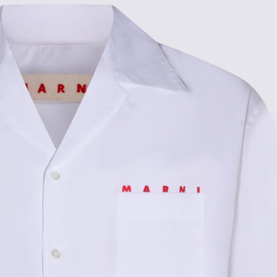 26SS 마르니 로고 포켓 반팔 셔츠 CUMU0213PP USCT88LRW01 - MARNI