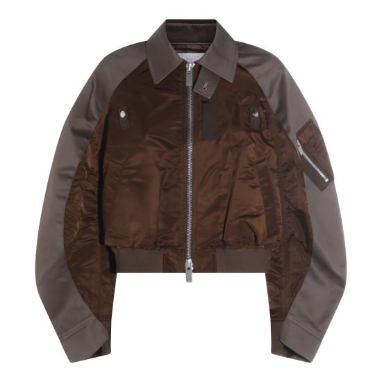 26SS 사카이 봄버 자켓 2608303 606 BROWN GREY
