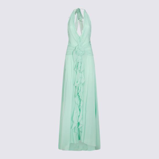 26SS 블루마린 롱 원피스 P622A803A N0477 GREEN LILY - BLUMARINE