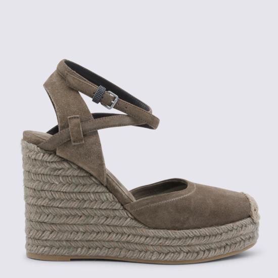 26SS 브루넬로 쿠치넬리 프레셔스 루프 스웨이드 에스파드리유 웨지 MZSFG3150 C8921 SUMMER TORBA