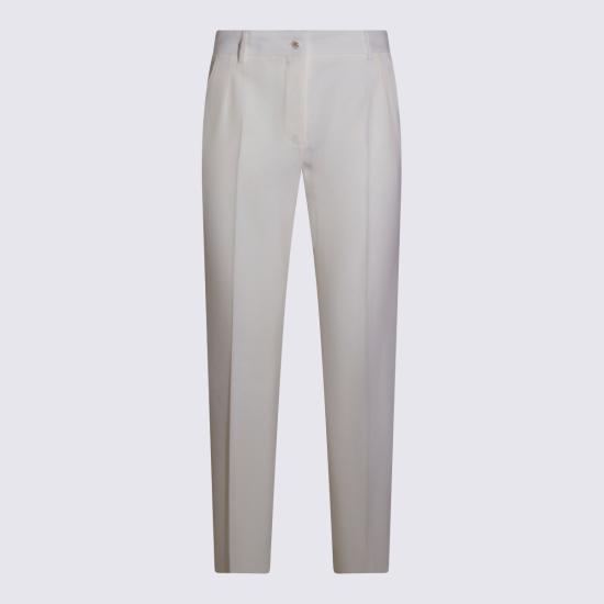 26SS 돌체앤가바나 울 트라우저 FT0CXT FUBGCW0001 BIANCO - DOLCE & GABBANA