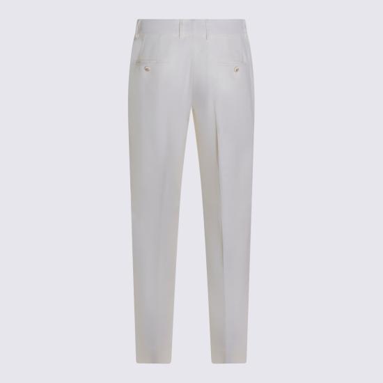 26SS 돌체앤가바나 울 트라우저 FT0CXT FUBGCW0001 BIANCO - DOLCE & GABBANA