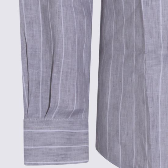 26SS 브루넬로 쿠치넬리 긴팔 셔츠 MA6860627 C102 PEARL - BRUNELLO CUCINELLI