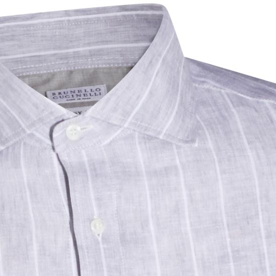 26SS 브루넬로 쿠치넬리 긴팔 셔츠 MA6860627 C102 PEARL - BRUNELLO CUCINELLI