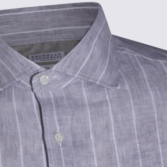 26SS 브루넬로 쿠치넬리 긴팔 셔츠 MA6860627 C102 PEARL - BRUNELLO CUCINELLI