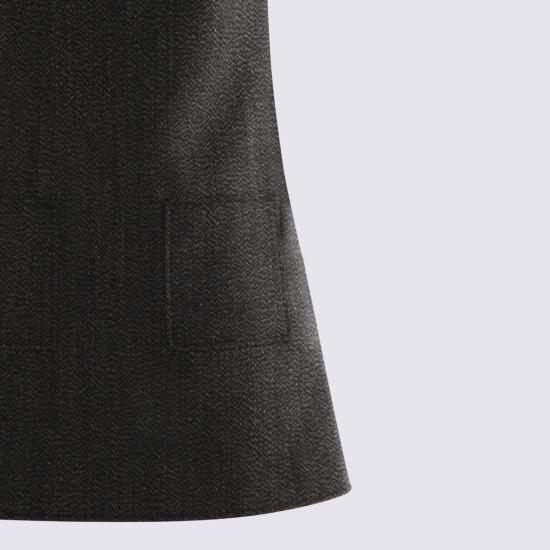 25FW 쿠레쥬 미디 원피스 325CRO671 WO01449901 BLACK HERITAGE WHITE - COURREGES