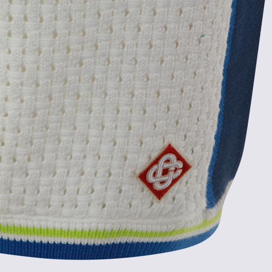 26SS 카사블랑카 숏팬츠 MSS26KW1311 01 WHITE BLUE - CASABLANCA