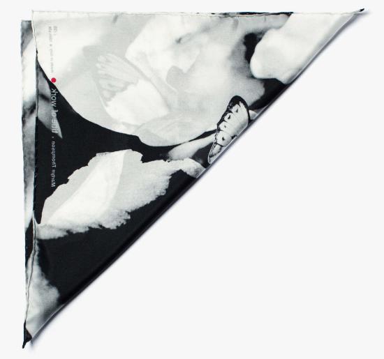  타이틀 오브 워크 머플러/스카프 작품 제목: 흑백 돌연변이 포켓 스퀘어 - TITLE OF WORK