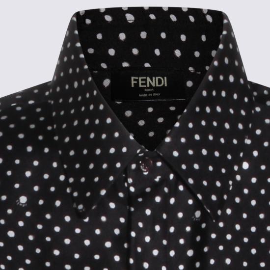 26SS 펜디 긴팔 셔츠 FS0585 AVZ6F0QA1 BLACK WHITE - FENDI
